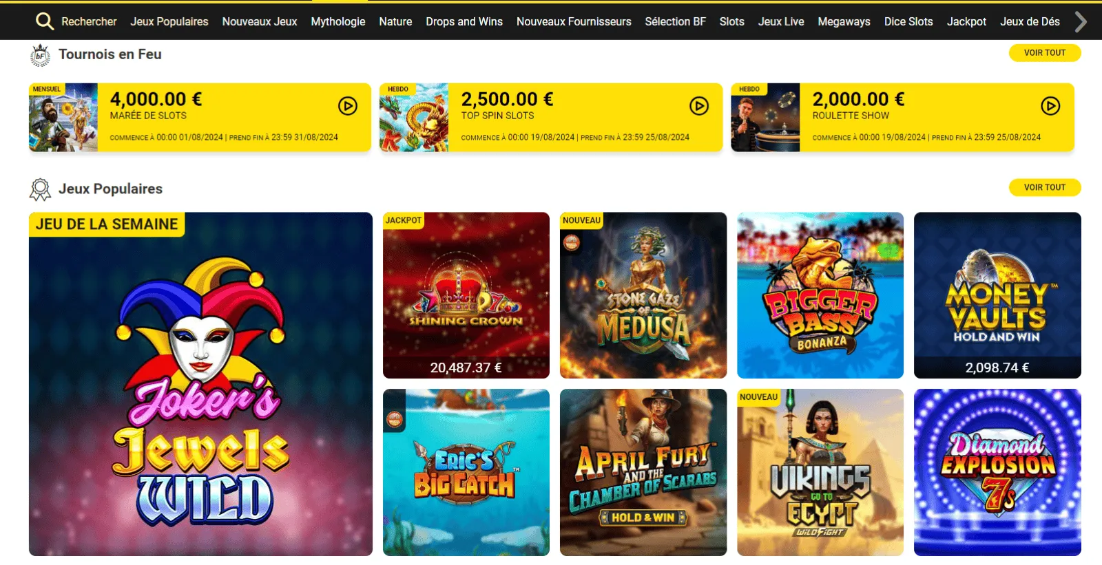 Casinos avec depot 5 euro