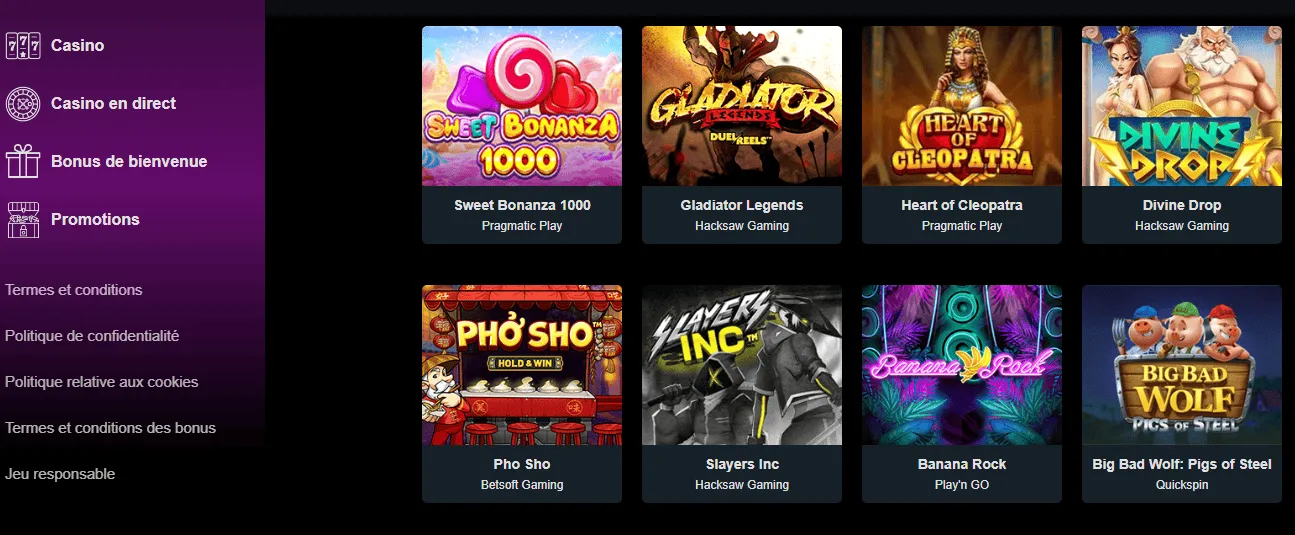 Nouveaux casinos